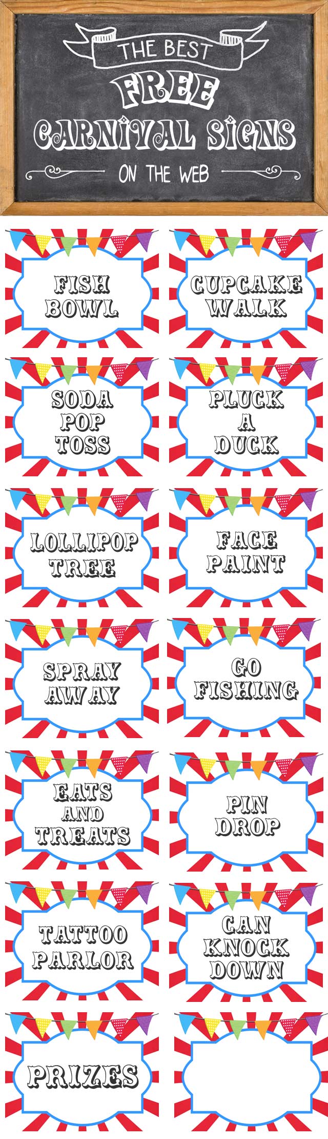 Free Carnival Printables Birthday Signes